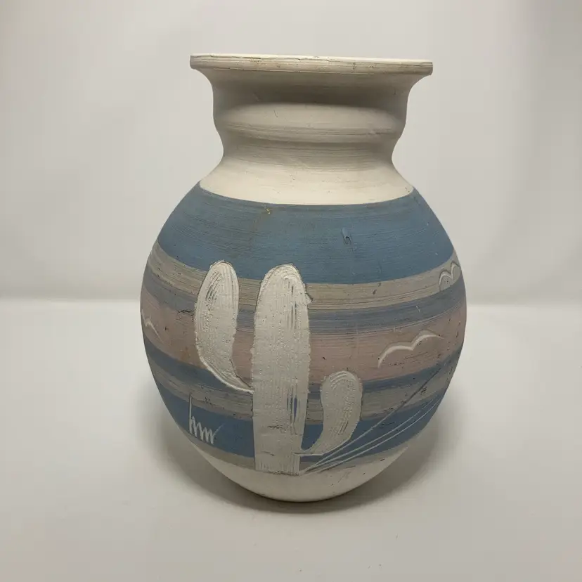 Vintage ACEVLOSA Mexico Pottery Vase! 8” Tall!