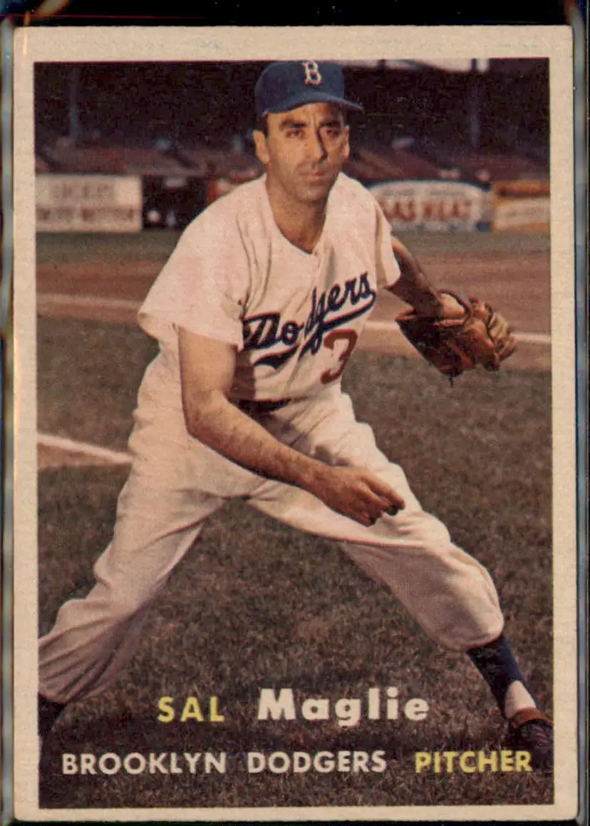 1957 Topps #5 Sal Maglie - ( pk1 ) - Brooklyn Dodgers