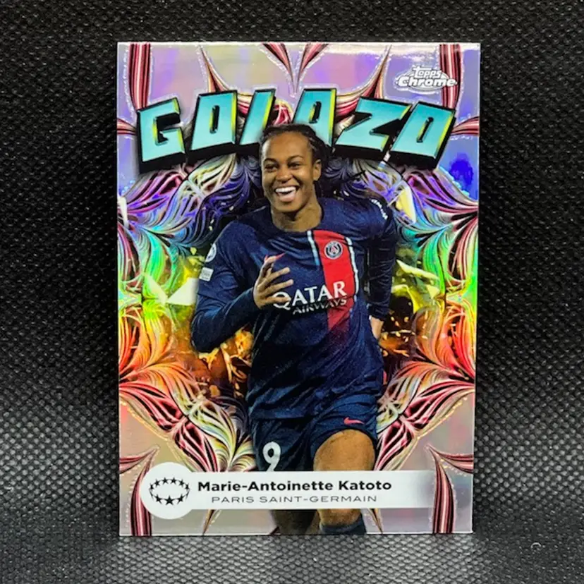 Marie Antoinette Katoto 2023/24 Topps Chrome UEFA Women Golazo Soccer Card