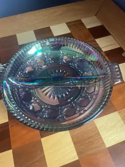 Indiana Carnival glass 8 inch round