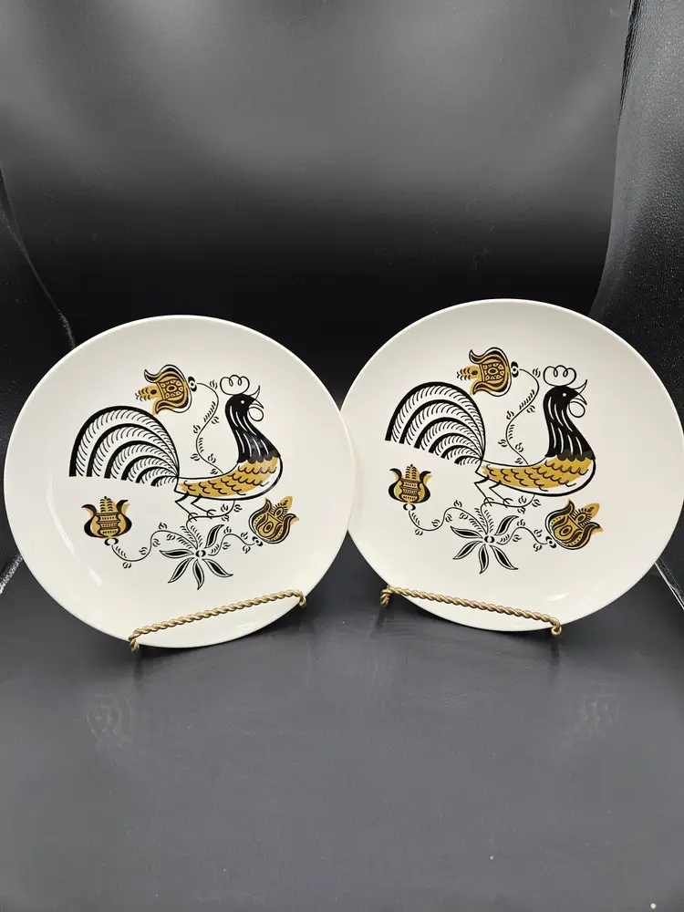 Royal Good Morning Made in USA Plates Set of 2