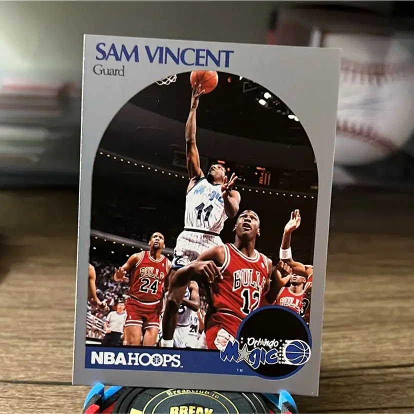 Sam Vincent / Michael Jordan #12 1990-91 Hoops Orlando Magic