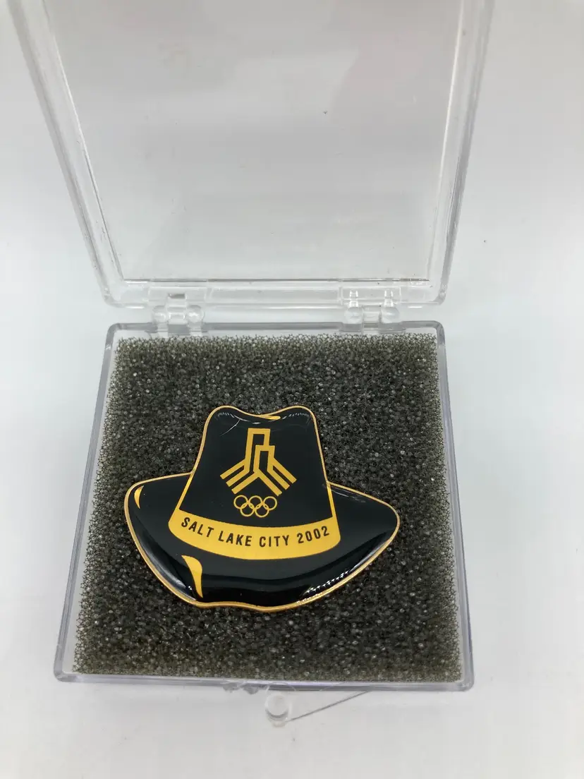 2002 Salt Lake City Olympic Winter Games bid logo Cowboy Hat enamel Pin