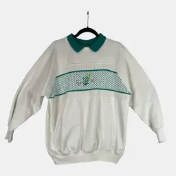 Vintage Great Lakes Sweatshirt Embroidered Cottage Granny Large