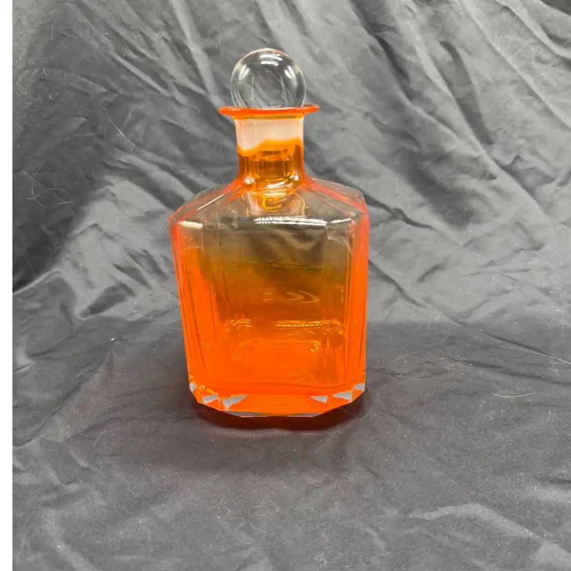 VTG MCM Tangerine Glass Decanter