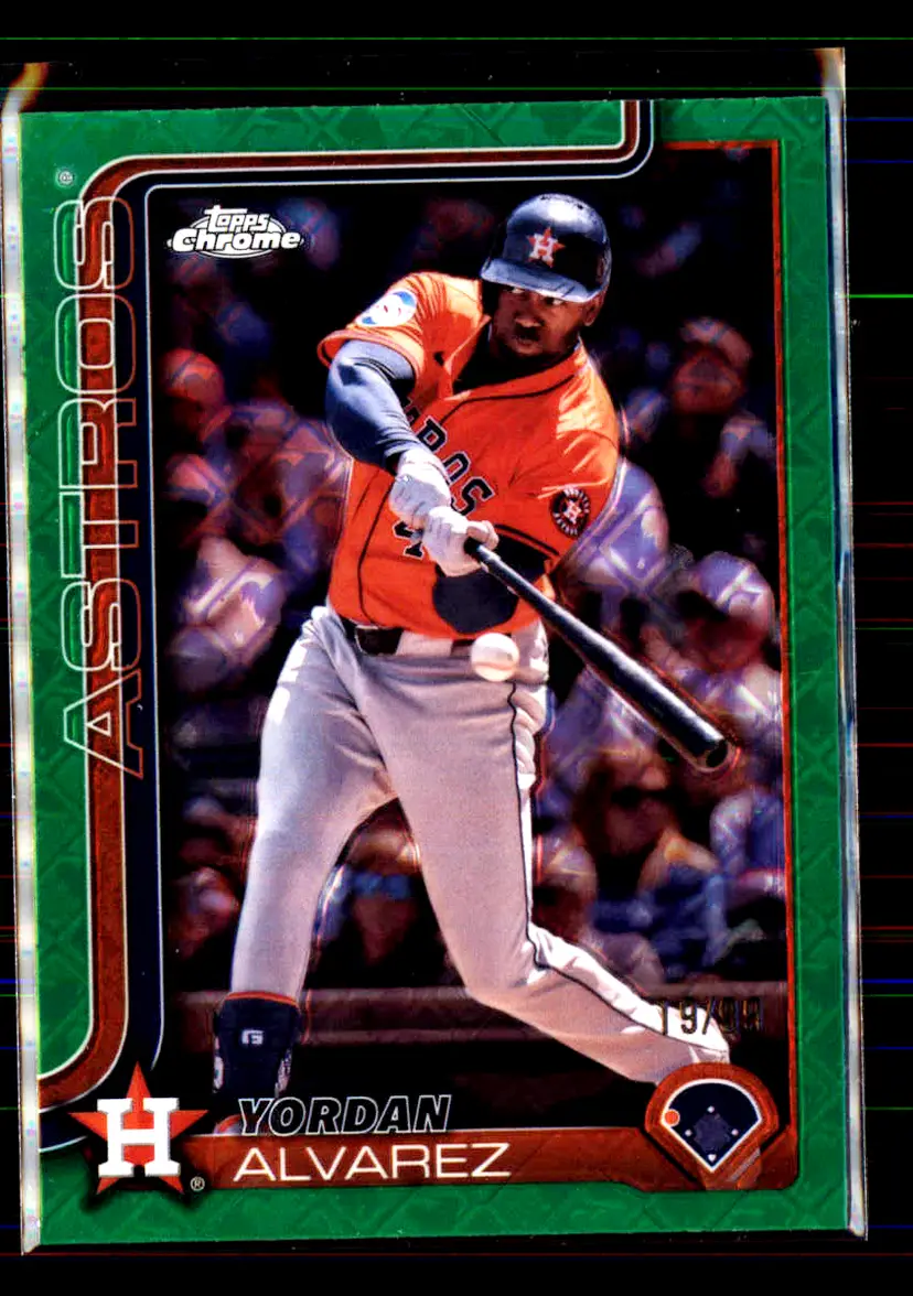 Yordan Alvarez #/99 2025 Topps Chrome Logofractor Green Refractor #267 - (113) - Houston Astros