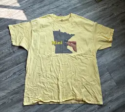 2X Hanes T-Shirt Yellow Mini Soda (Minnesota)