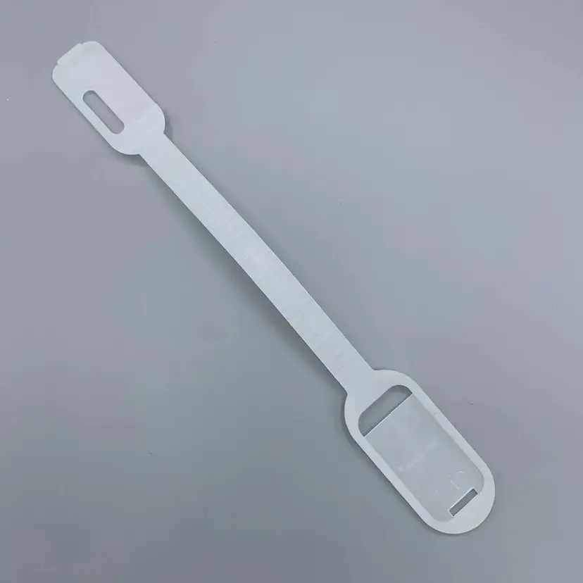 Vintage Tupperware White Luggage Replacement Tag Plastic Travel Suitcase Tag