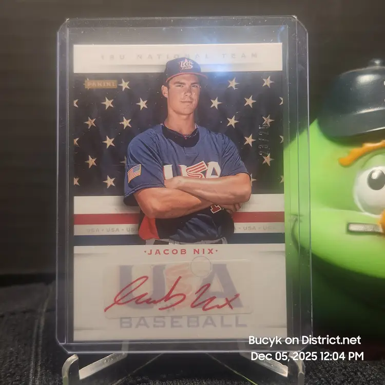 2013 Team USA Auto - Jacob Nix San Diego Padres 23/25