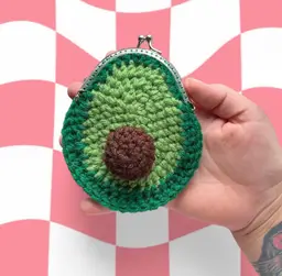 Handmade Crochet Avocado Coin purse