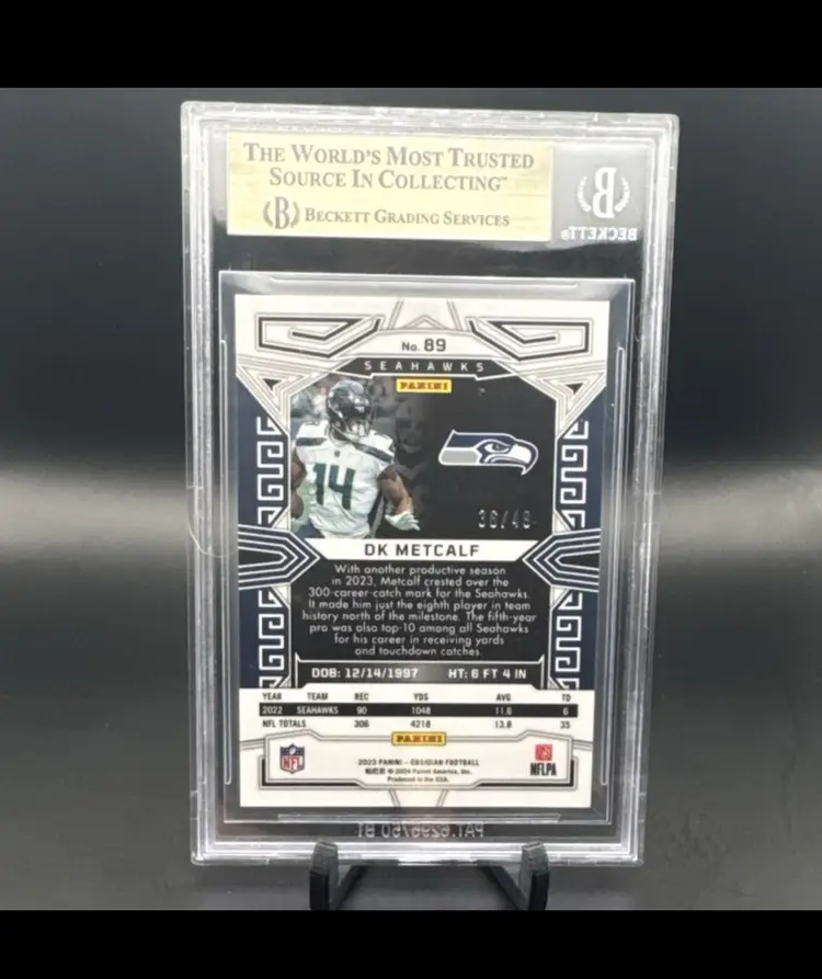 Panini Obsidian 2023 DK Metcalf #89 Electric Etch Orange /49 Seahawks BGS 9.5