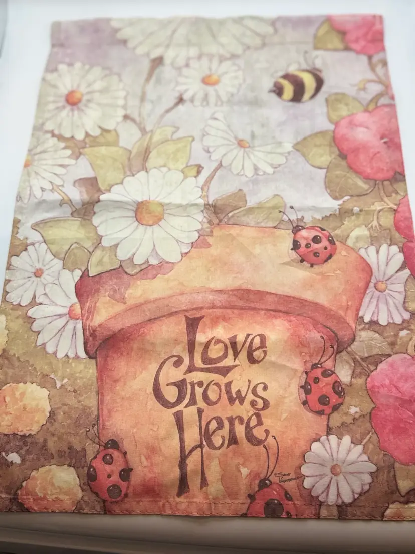Garden Flag ~ Ladybugs & Bees 12” X 18”