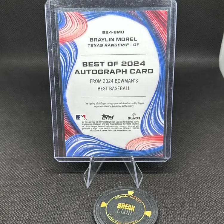 Braylin Morel 2024 Bowman’s Best Auto Texas Rangers