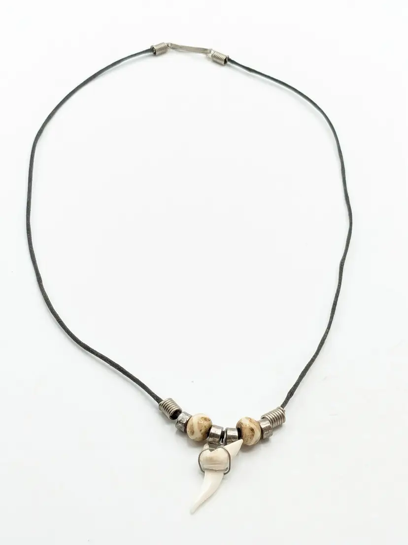 Shark Tooth Pendant Necklace Beach Jewelry
