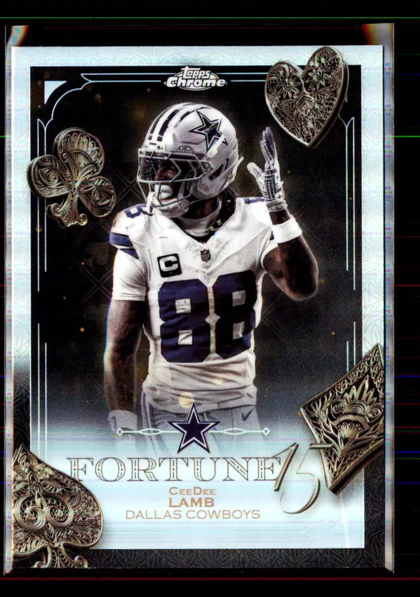 Ceedee Lamb 2025 Topps Chrome Refractor Fortune 15 #F15-9 - (142) - Dallas Cowboys