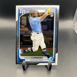 Junior Caminero Rc 2024 Topps Chrome Tampa Bay Rays