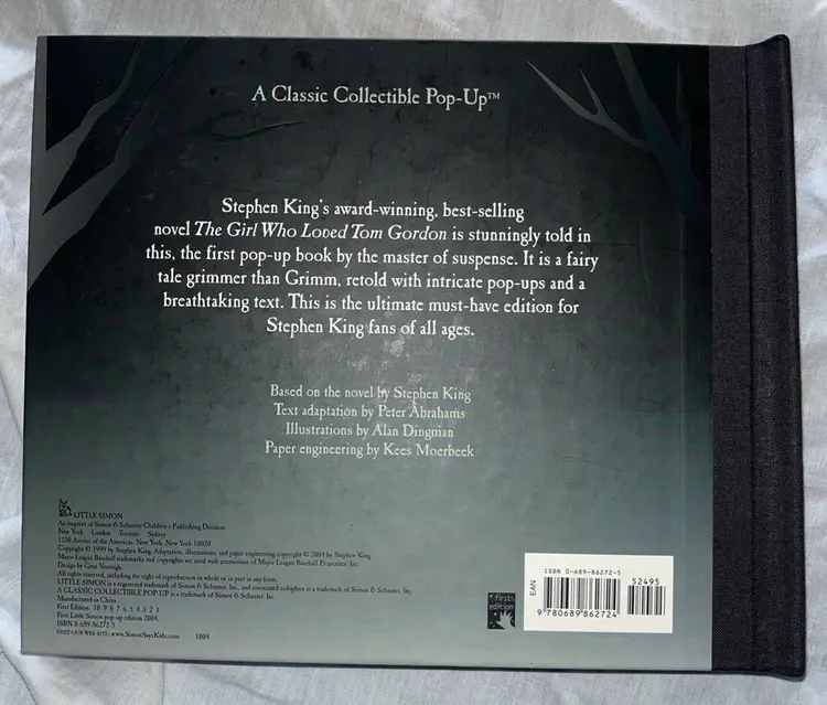 Stephen King The Girl Who Loved Tom Gordon Pop-up Book