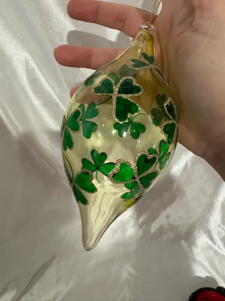 St Patrick’s day blown glass ornament