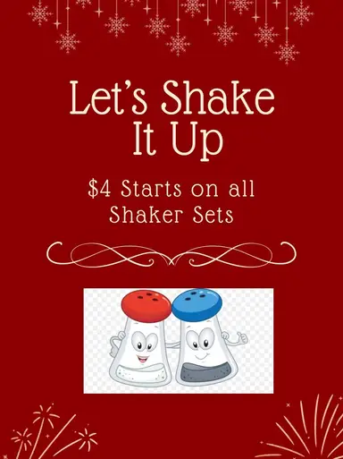 Salt And Pepper Sets Start At $4, Also Mini Salts At Differing Starts