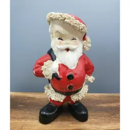 Napco Santa Planter Spaghetti Trim