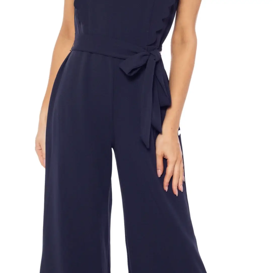 Isaac Mizrahi Navy Blue Wide Leg Jumpsuit