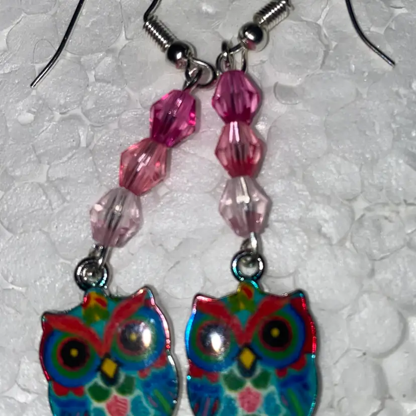 Fun Owl Earrings, Made With Love, By Me!