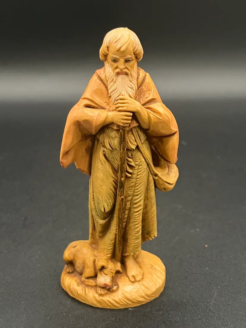 **Signed 1988 Italian Fontanini Simonetti #52599 “Abraham Old Villager” Nativity Figurine 4.5