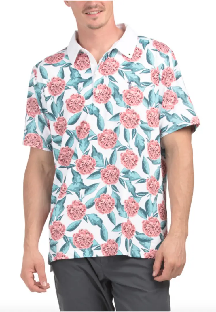 WILLIAM MURRAY TROPICAL MUMS MEN'S POLO SIZE XL