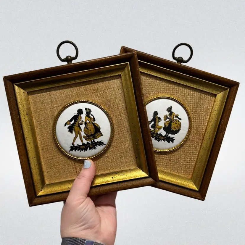B & S Creation New York, Framed Medallions of Victorian Courting Couples
