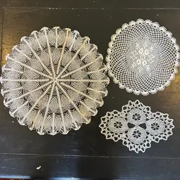 Mixed Lot of 3 Vintage Hand Crocheted Doilies #61