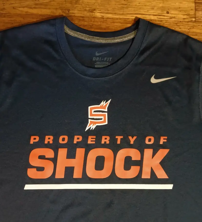 Nike Spokane Shock Property of Dri-Fit t shirt NEW football Seattle Seahawks