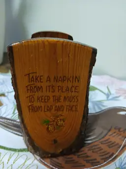 Rustic wood Napkin Holder