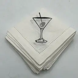 Linen Martini Napkins. Set Of 4