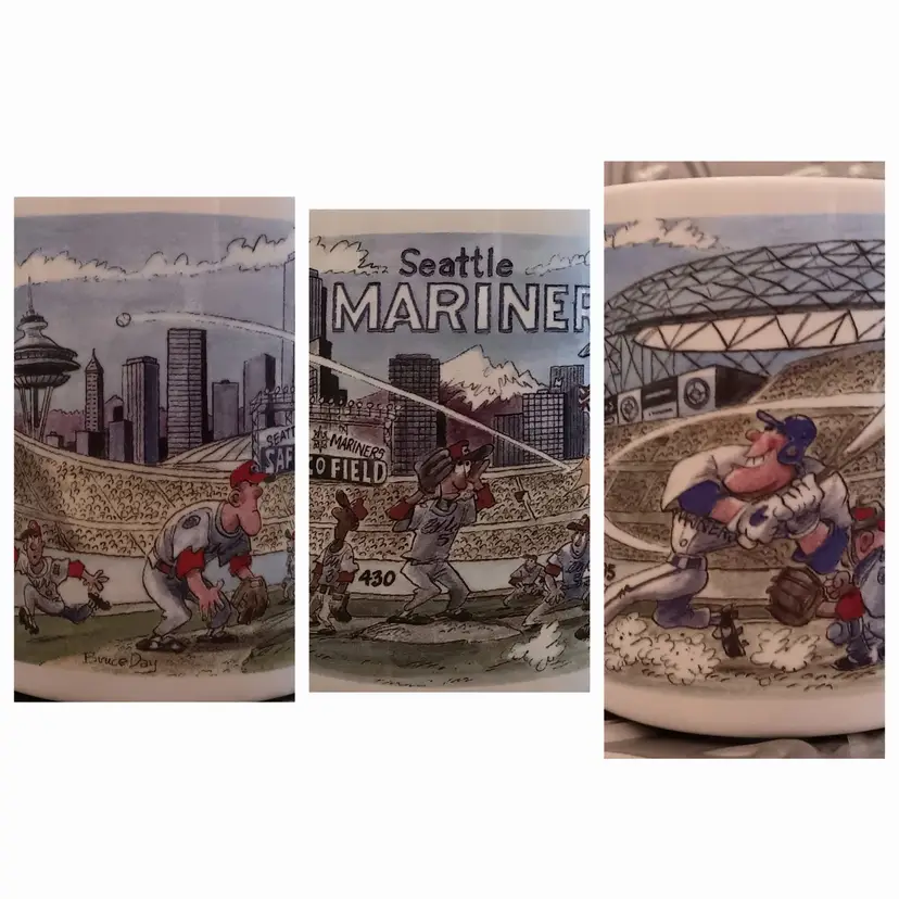 vintage Seattle Mariners Coffee Cup Safeco Field seahawks sonics sounders kraken