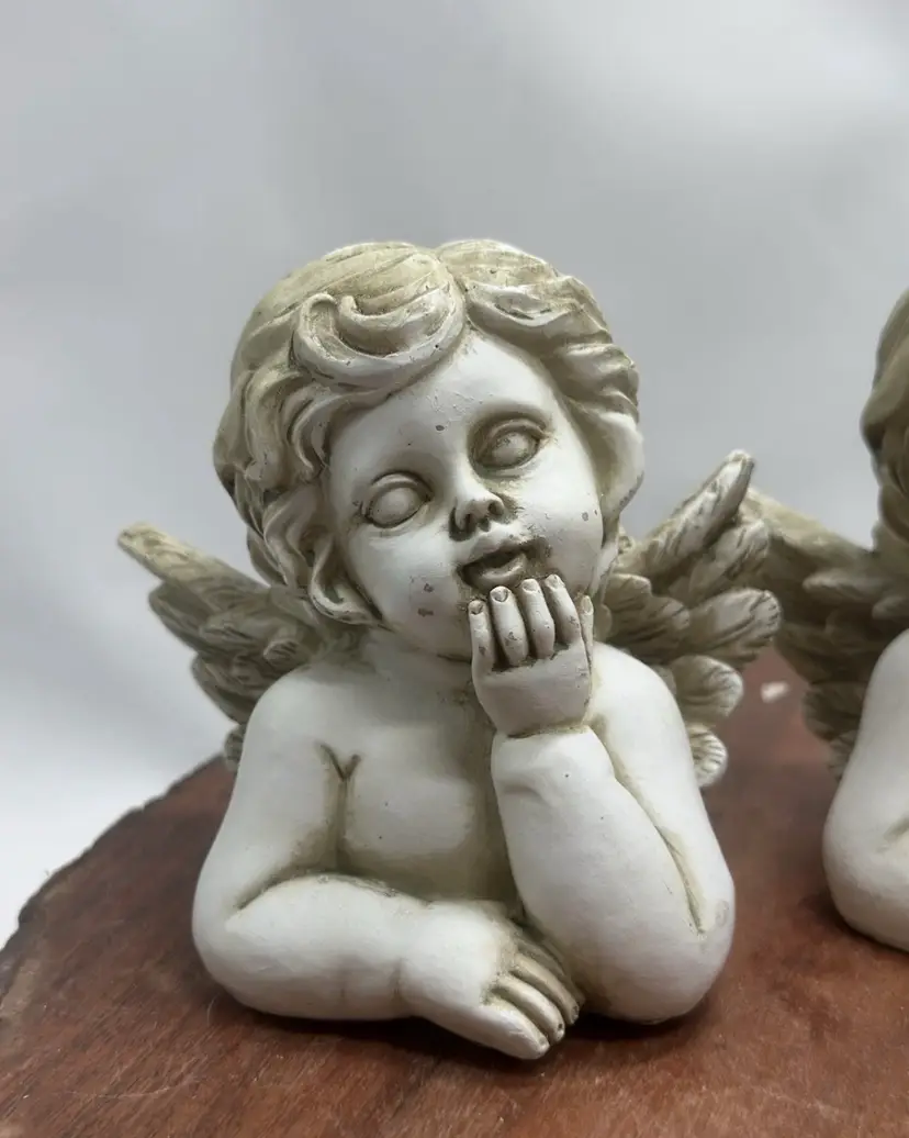 Vintage Cherub Angel Bust Head Victorian Shelf Sitter Decor