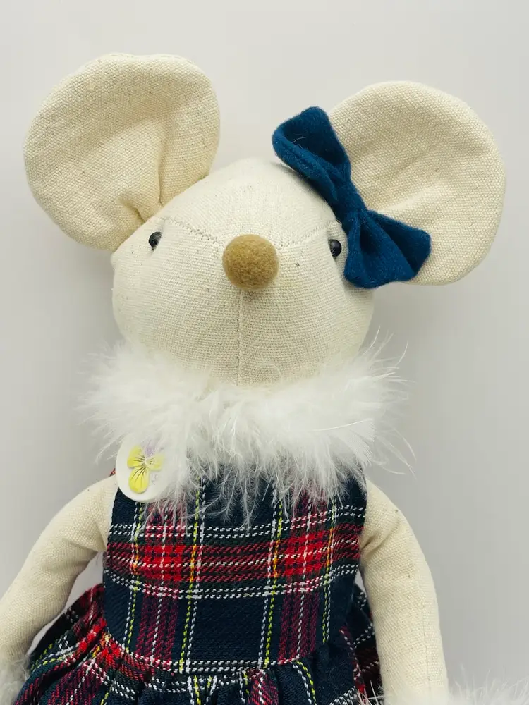 Adorable 22” Tall Mouse Doll!, Faux Feathers, Ballerina Shoes, Marjolein Bastin Necklace