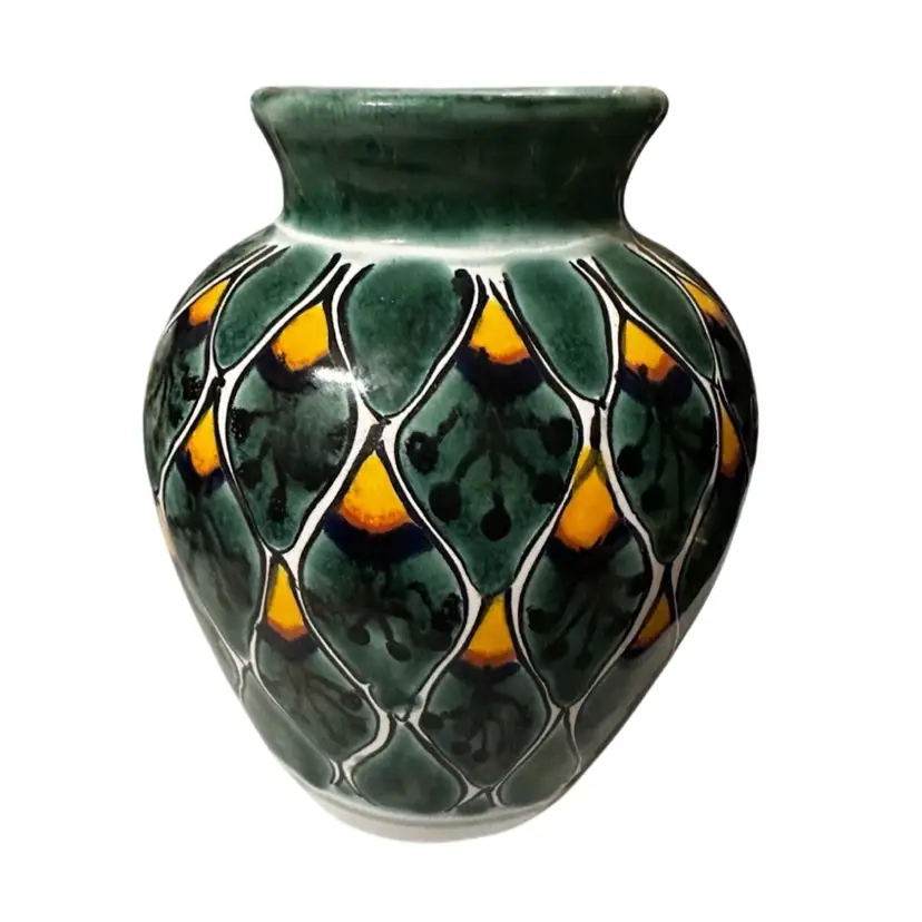 Mexican Talavera pottery vase