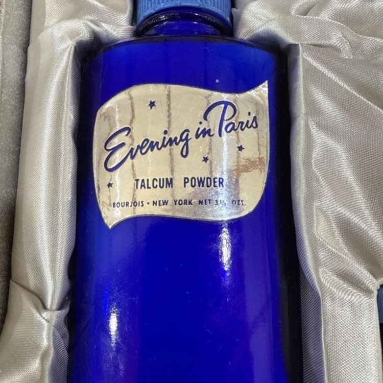 Evening In Paris 5 pc. Set Gift Box:Talcum, 2 Perfume, EauDeToilette & Cologne From The 1960s