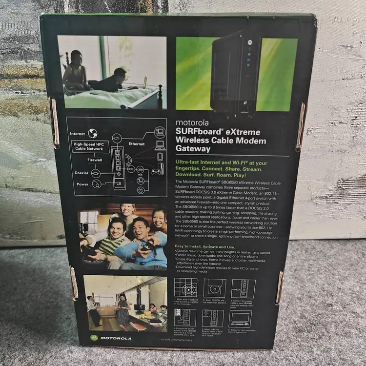 Motorola SBG6580 DOCSIS 3.0 Wireless Cable Modem Router Gateway – Pre-Owned