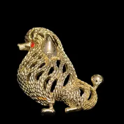 Vintage Signed Poodle Pin / Brooch Sarah Coventry