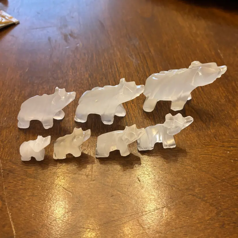 Vintage Quartz Bear Family