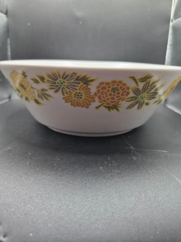 Vintage Noritake Progression China Sunny Side Floral Serving Bowl Nostalgic 70s