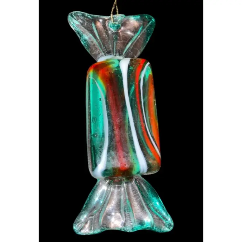 #06- Just In XL 1980/90s Art Glass Hand Blown Candy 3.25" X 1"