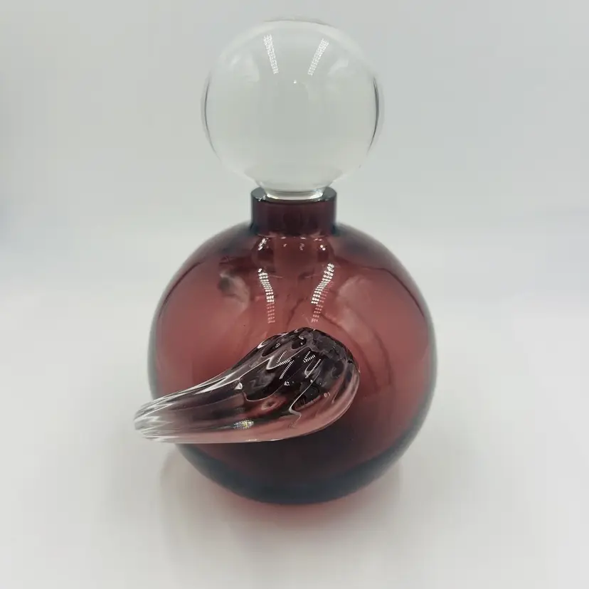 Perfume Glass Act Studio Vanity Bottle Lid Stopper Purple Twisted Home Decor