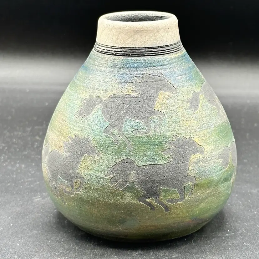 Raku Pottery Signed Ben Diller