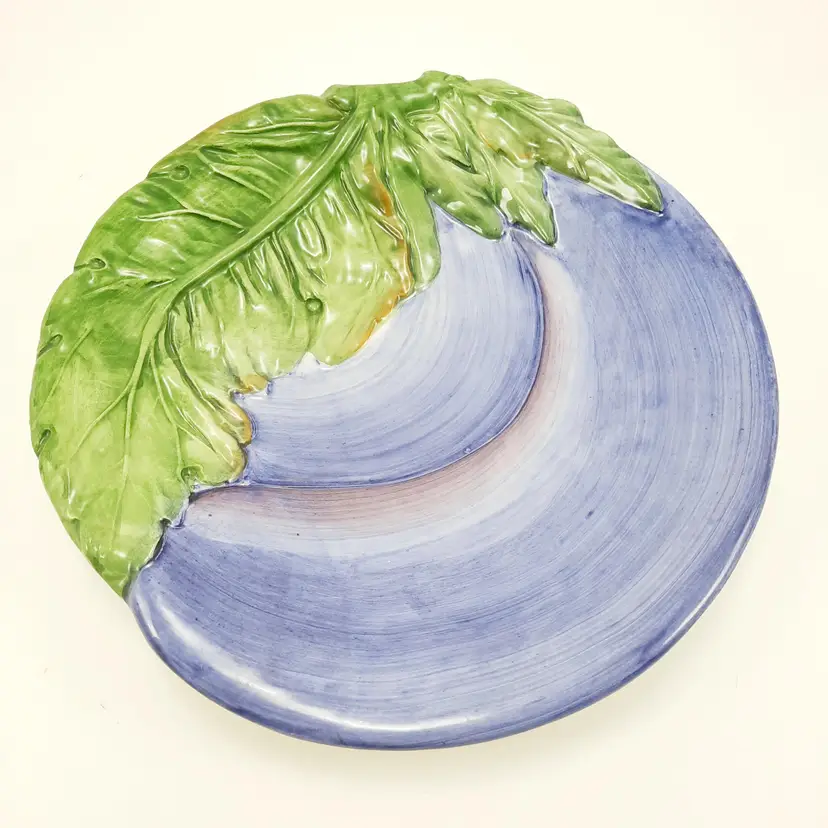 Vintage Italy Purple Lavender Vegetable Fruit Plate