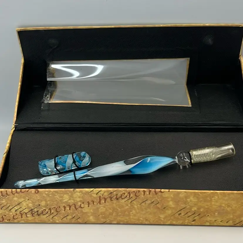 Glass Pen “Venetian Glass” Style- Modern Repro New In Box