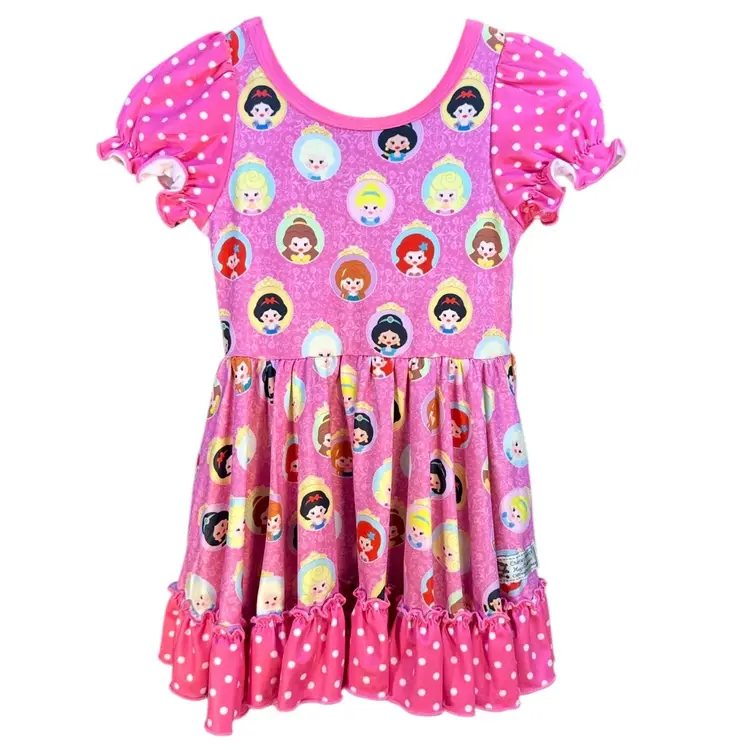 Charlie’s Project Twirl Dress Pink Disney Inspired Princesses Ruffles Pockets 2T