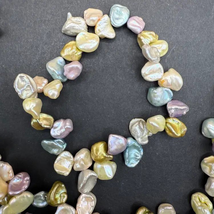 Sterling 925 And Pastel Colors Tahitian Pearls 3 Piece Set: Stretch Bracelet, Earrings, And 36” Necklace