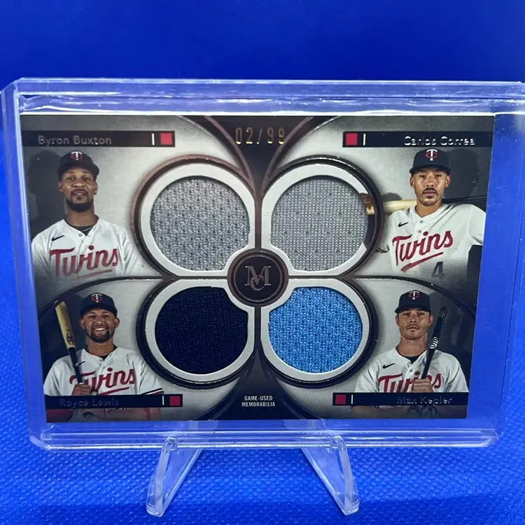 Buxton/Correa/Kepler/Lewis 2024 Topps Museum Quad Relic /99 Minnesota Twins
